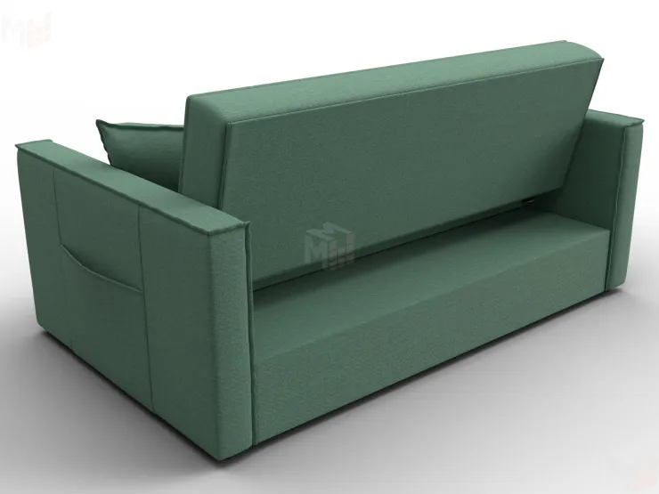 Диван прямой Лига-104 (140) ( Амур 11 зеленый )