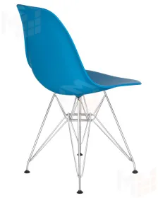 Стул обеденный DOBRIN DSR (ножки хром, цвет голубой (BE-02))