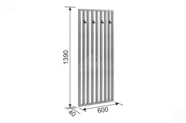 Вешалка Бери  дуб крафт золотой