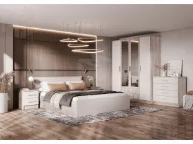 Шкаф Мартина 4-х створчатый (дуб крафт серый/кашемир)