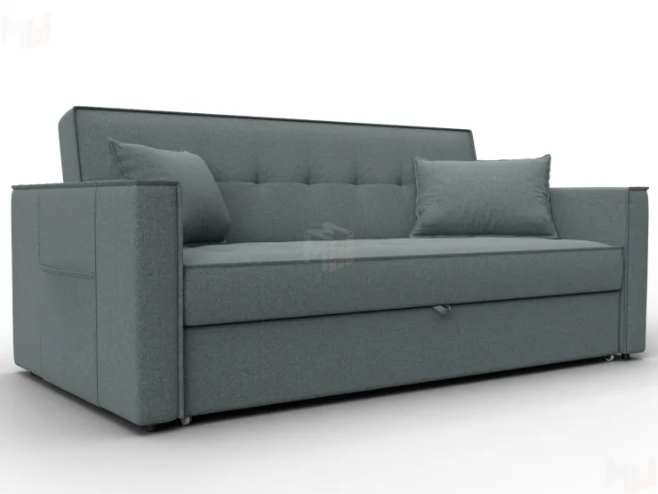 Диван прямой Лига-104 (160) ( Амур 07 серый )