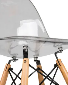 Стул обеденный DOBRIN DSW CASPER (ножки светлый бук, цвет прозрачный)