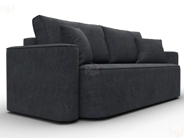 Диван прямой Лига-118 НПБ ( LAIM 26 темно-серый )