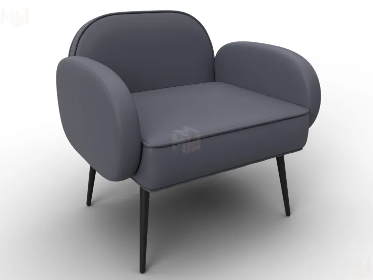 Кресло Лига-086 ( экокожа GRIFON 15 серый )