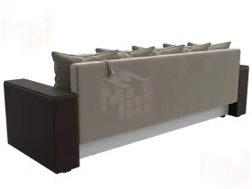 Диван прямой Дубай Лайт полки слева ( Бежевый\Коричневый )