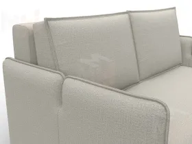 Диван прямой Лига-117 ( Амур 02 бежевый )