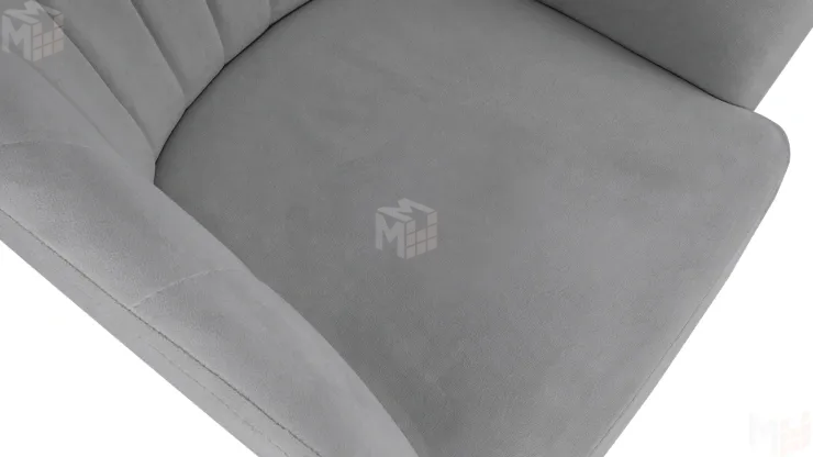 Стул Верона Т6 Белый муар, Велюр D012 светло-серый