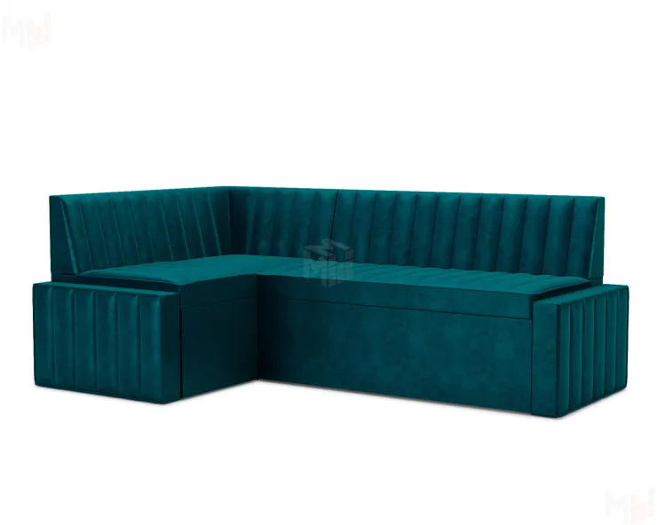 Вермут Левый угол (Бархат сине-зеленый STAR VELVET 43 BLACK GREEN) 193х82х113 см