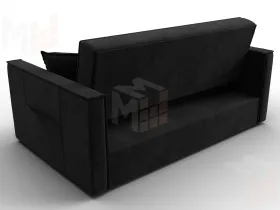 Диван прямой Лига-104 (140) ( SEVEN 35 черный )