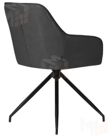 Стул обеденный DOBRIN DANIEL (черные ножки, винтажная антрацитовая экокожа (RU-08))