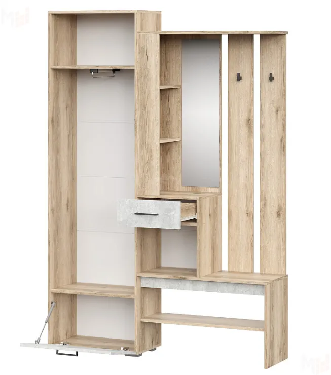 Прихожая Фаворит 1 Дуб Делано/Цемент Светлый