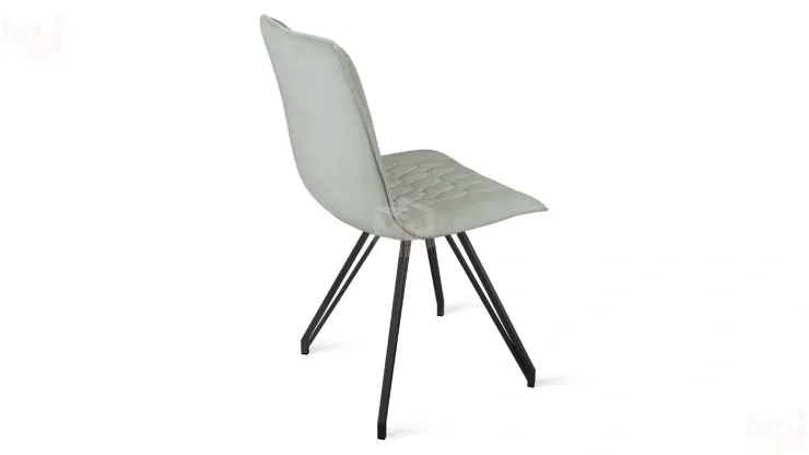 Стул Хьюго К4 Черный муар, Велюр Confetti Silver