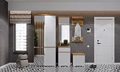 Прихожая ГРЕТТА   Дуб Крафт золотой - Белый № 2 