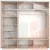 Шкаф-купе Экспресс трио 1 зеркало 1800 (ясень шимо светлый)