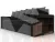 Диван прямой Дубай Лайт ( SEVEN 35 черный )