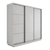 Шкаф-купе Оптим 3-х дверный 4 секции (ЛДСП) 240 см. 1 штанга, 11 полок