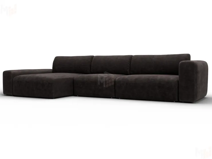 Диван угловой Лига-066 НПБ Лонг угол левый ( BRUT 17 коричневый )