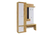 Прихожая Алекс  дуб крафт золотой/белое дерево
