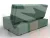 Диван прямой Лига-107 (140) ( Амур 11 зеленый )