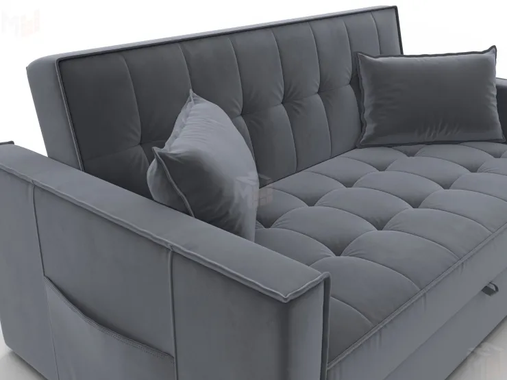 Диван прямой Лига-104 (140) ( SEVEN 17 серый )