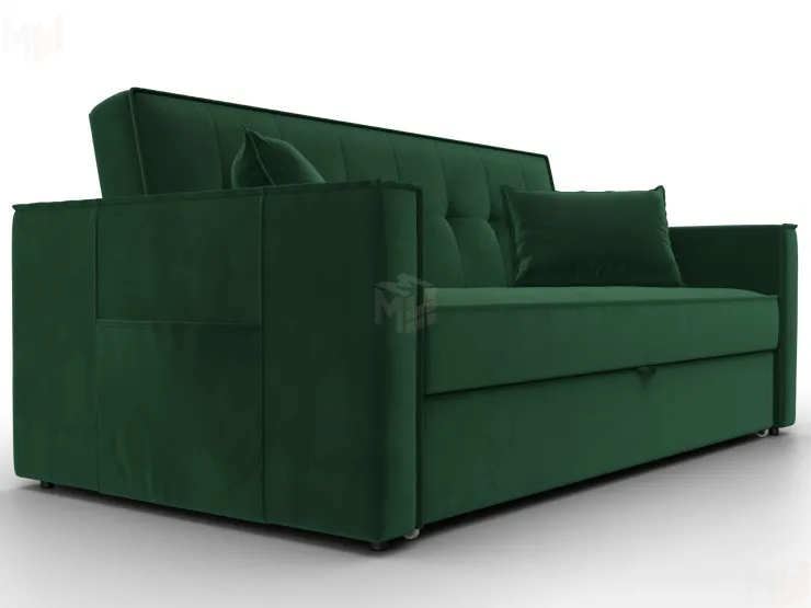 Диван прямой Лига-104 (160) ( SEVEN 626 зеленый )