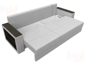 Диван прямой Дубай Лайт полки слева ( Белый )