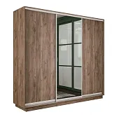 Шкаф-купе Экспресс трио 1 зеркало 1800 (Крафт табачный)