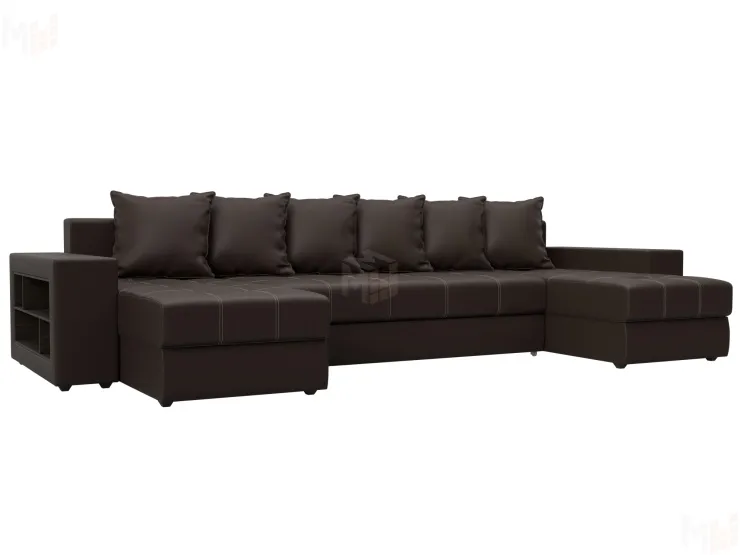 Диван П-образный Дубай полки слева