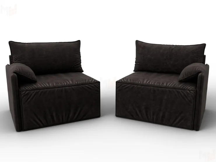 Диван прямой модульный Лига-106 ( BRUT 17 коричневый )