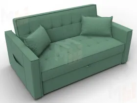 Диван прямой Лига-104 (140) ( Амур 11 зеленый )
