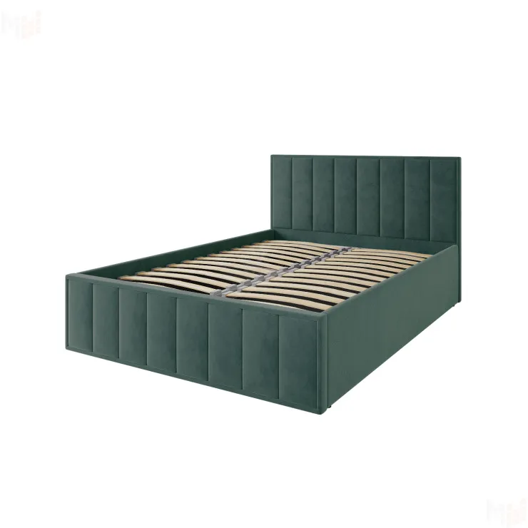 Мягкая кровать Лана 1,4 с подъемным механизмом (зеленый велюр)