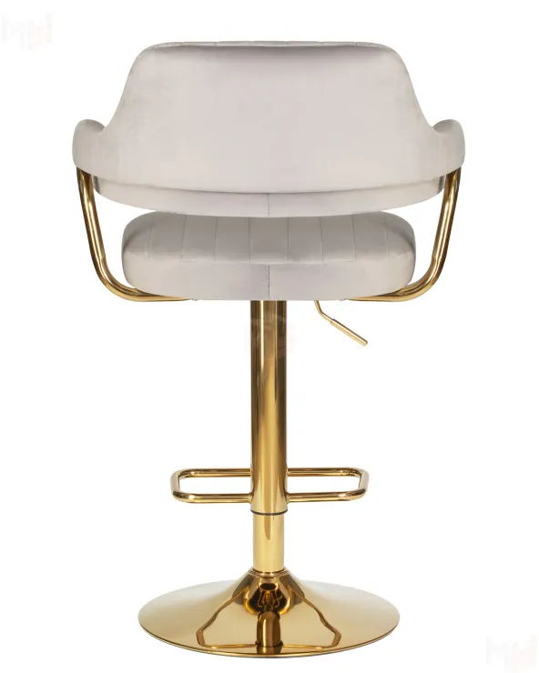 Стул барный DOBRIN CHARLY GOLD (серый велюр (MJ9-75))