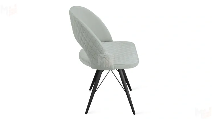 Стул Гэтсби К3 Черный муар, Велюр Confetti Silver