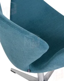 Кресло дизайнерское DOBRIN SWAN (синяя ткань IF6)