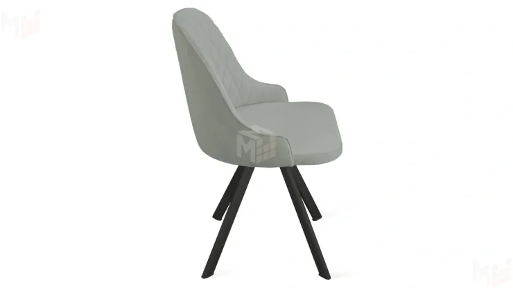 Стул Гранд К2 Черный муар, Велюр Confetti Silver