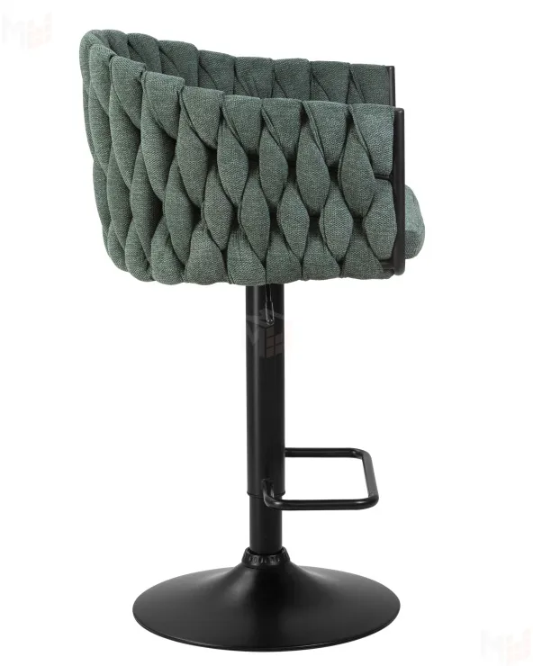 Стул барный DOBRIN LEON (зеленая ткань (LAR 275-23))