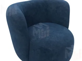 Кресло Лига-072 ( велюр BRUT 11 синий )
