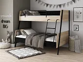 Кровать двухъярусная ДЕЛЬТА Лофт-20.02.04 Black