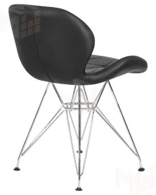 Стул обеденный DOBRIN BUTTERFLY CHROME (ножки хром, цвет чёрный)