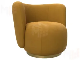 Кресло Лига-072 ( велюр BRUT 10 желтый )