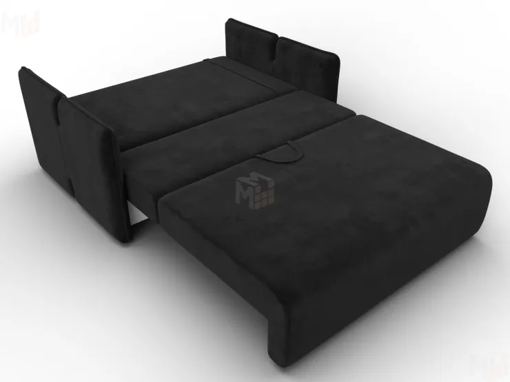 Диван прямой Лига-117 ( SEVEN 35 черный )