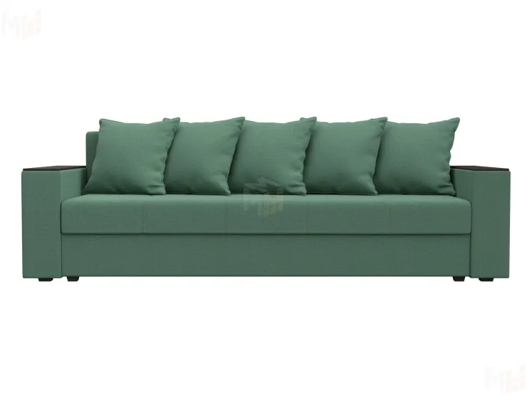 Диван прямой Дубай Лайт полки слева ( Зеленый )