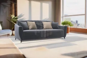 Диван-книжка Лига-095 НПБ ( SEVEN 17 серый )