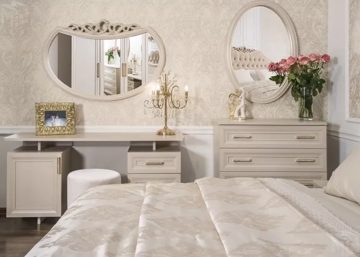 Зеркало Мокко ППУ для комода бежевый