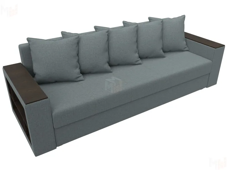 Диван прямой Дубай Лайт полки слева ( Серый )