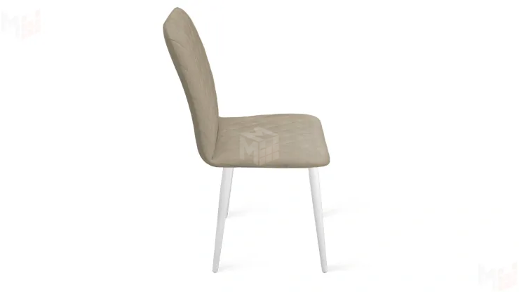 Стул Стенли К1С Белый матовый, Велюр Confetti Smoke