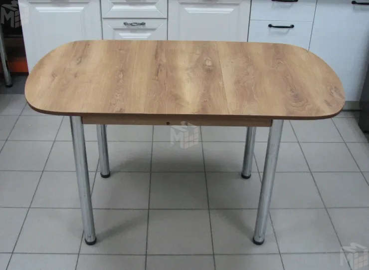 Стол Евро раскладной 1000*680 (дуб Вотан), ножки хром