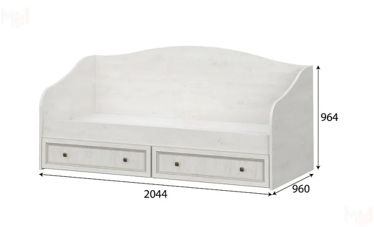 Кровать Александрия 0,9 м КР-106 Серия 3