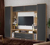 Гостиная Гармония МДФ Дуб крафт/Графит софт