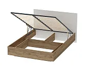 Кровать 1400 Квадро 031 М1 с подъёмным механизмом Миндаль Кровать 1400 Квадро 031 М1 с подъёмным механизмом Миндаль